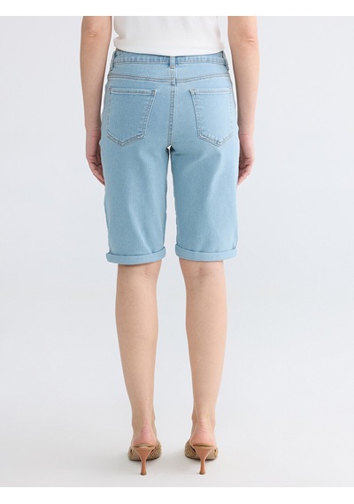 Lcwaıkıkı Classic İndigo Yüksek Bel Slim Fit Kadın Jean Şort