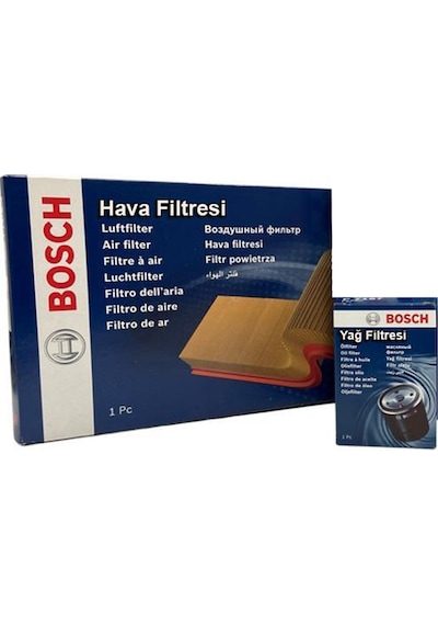 Vw Transporter T4 2.4 D Bosch Filtre Bakım Seti 1997-2002 Hava+yağ Filtresi