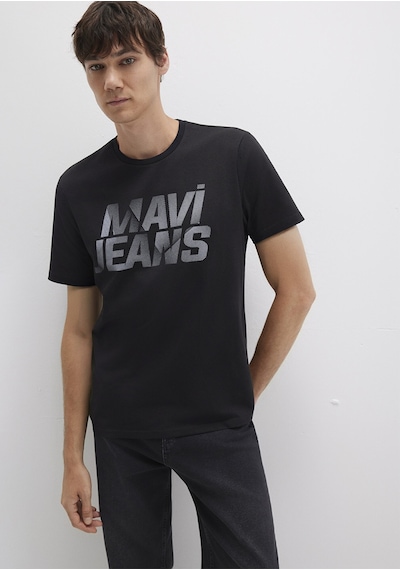 Mavi - Mavi Logo Baskılı Siyah Tişört 0610260-900 Siyah