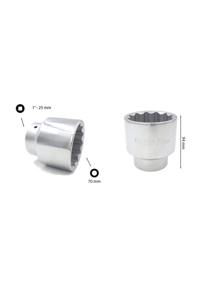 Ceta Form 70 mm 1” 12 Köşe Yıldız Lokma Anahtar C42-B70