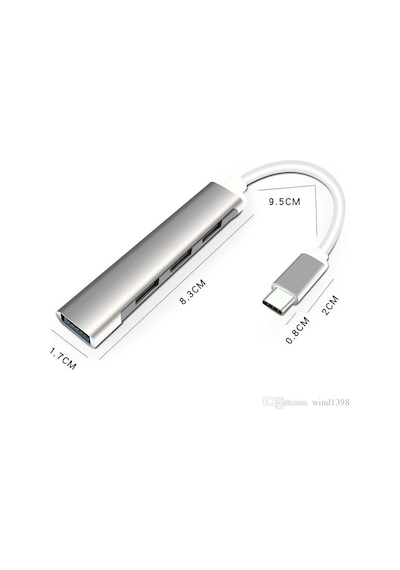 Type-C Usb 3.1 Den 4 Adet Usb 3.0 Hub Otg Çoğaltıcı Adaptörü C809