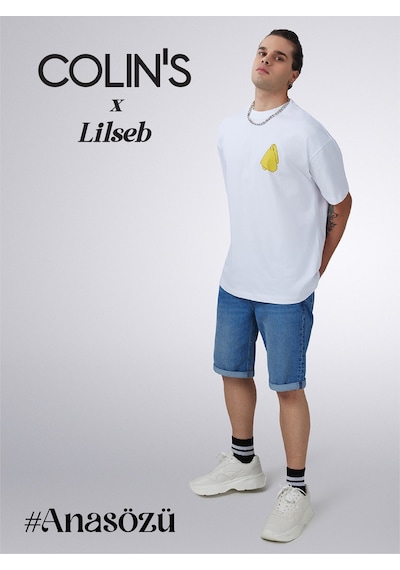 Colin's Colins Unısex Beyaz Lilseb Sloganlı Tişört Cl1071767 Q1.v1 Wht Beyaz
