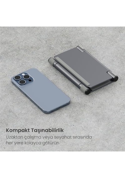 Voltix Laptop/tablet/telefon Standı Yüksekliği Ayarlanabilir Katlanabilir Minimal Taşınabilir İşlevsel Macbook Dikey Stand