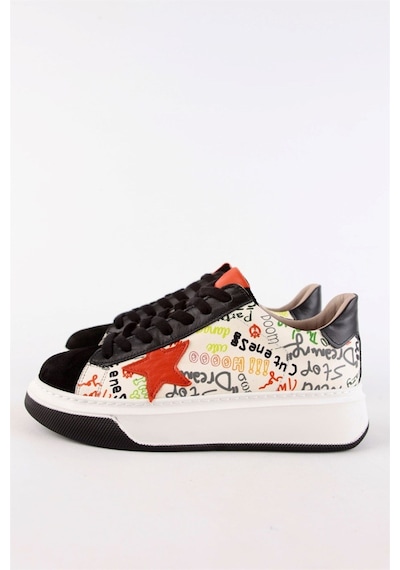 Goose Siyah Hakiki Süet Kadın Sneaker-Siyah Süet Siyah