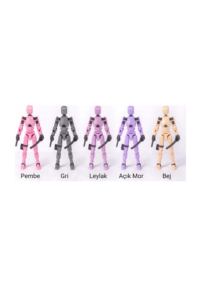 3'lü Kişiselleştirilebilir Robot Figür Seti - Hareketli Eklemli Dummy