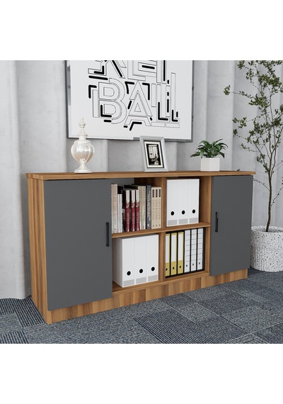 Oliver 5'li Ofis Takımı  Model 4 Ceviz Füme