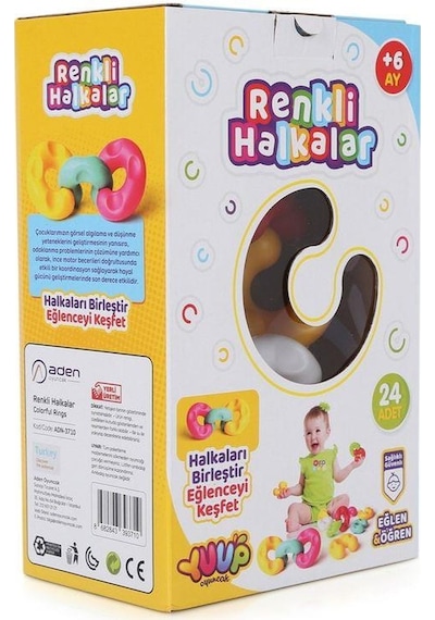 Eğitici Ve Eğlenceli Renkli Halkalar - 18 Parça
