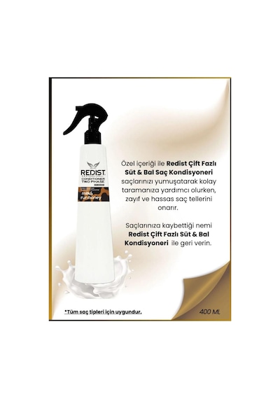 Redist İki Fazlı Milk Honey Fön Suyu 400 Ml