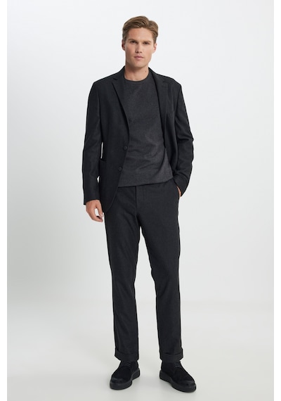 AC&Co / Altınyıldız Classics Erkek Antrasıt Yünlü Slim Fit Dar Kesim Mono Yaka Beli Bağlamalı Diagonal Desenli Takım Elbise Antrasıt AC&Co / Altınyıldız Classics Erkek Antrasıt Yünlü Slim Fit Dar Kesim Mono Yaka Beli Bağlamalı Diagonal Desenli Takım Elbise Antrasıt