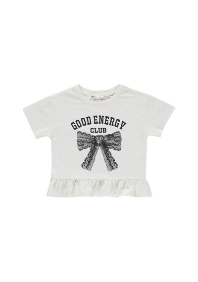 Civil Girls Good Energy Clup Baskılı 2-5 Yaş Takım - Ekru