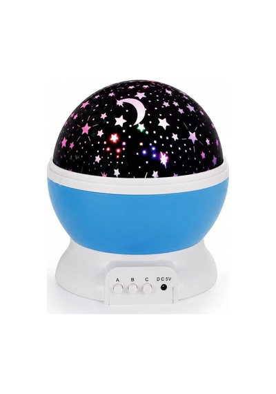 Yıldız Projeksiyon Lambası, Dönen Gece Lambası, Renkli Led Işıklı Galaksi Projektörü, Çocuk Odası Ve Bebek Odası İçin Dekoratif Masa Lambası, Usb Ve Pil İle Çalışan Gece Işığı .