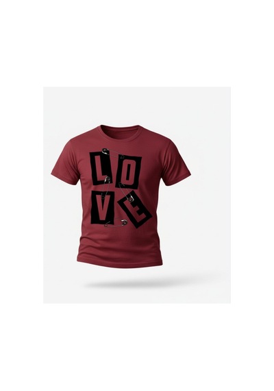 Urbantrendstore Unisex Love Kalp Oversize Fit Rahat Geniş Salaş T-shirt Günlük Tişört Bordo Urbantrendstore Unisex Love Kalp Oversize Fit Rahat Geniş Salaş T-shirt Günlük Tişört Bordo