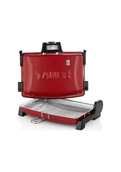Taner Kebapçı Elektrikli Izgara Mangal Barbekü Çift Telli Büyük Boy + 37 x 28 CM  2 Adet Şiş