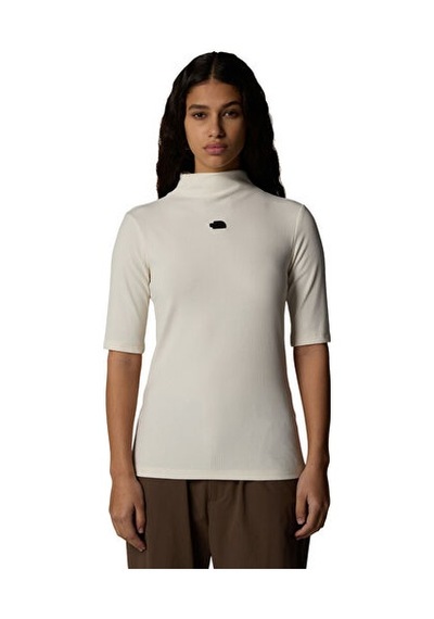The North Face W S/s Mock Neck Slim Tee Kadın Outdoor Tişörtü Nf0a89c3qlı1 Beyaz Beyaz