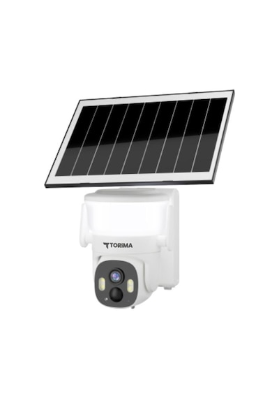 Torima Cmr30 Beyaz Şarjlı Duvar Lambası Görünümlü Dış Mekan Kamerası Akıllı Ip Güneş Enerjili Kamera