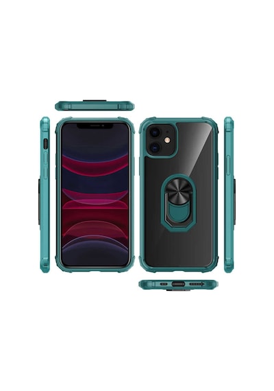 Apple Uyumlu iPhone 11 Kilif Standli Yüzüklü Mola Silikon Kapak 448699291