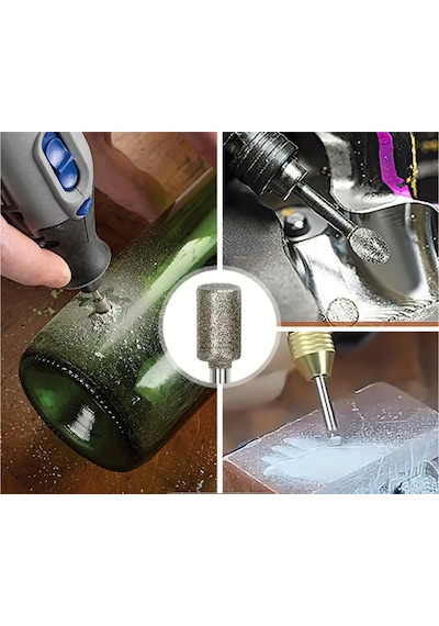 Senbang Elmas Taşlama Freze Ucu Seti 40 Parça Dremel Uyumlu 3 Mm Sap Taş Cam Metal Oyma