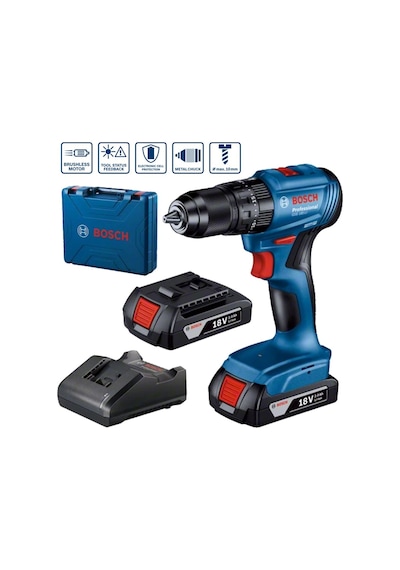 Bosch Professional GSB 185-LI 2 x 2.0Ah Çift Akülü Darbeli Matkap - 06019K3100