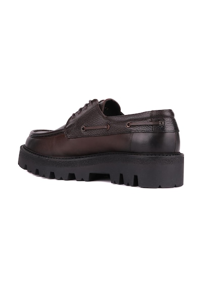 Shoetyle - Kahverengi Hakiki Deri Bağcıklı Erkek Günlük Ayakkabı 115-k512-1326 Kahve Rengi