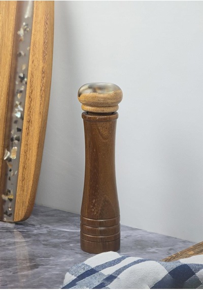Akasya Baharat Değirmeni Takımı - Tuzluk Seti - 25 + 20 Cm