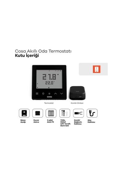 Akıllı Oda Termostatı Kablosuz Kombi Kontrolü V5 Wi-fi