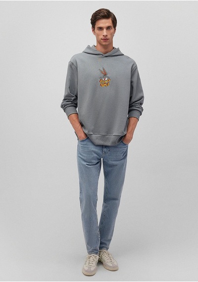 Mavi Erkek Bugs Bunny Kapüşonlu Sweatshırt Çelik Gr 0s10102-70098 Gri