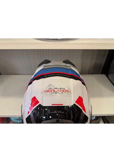 Kask Mt Atom 2 Highlands A7 Mavi/beyaz/siyah
