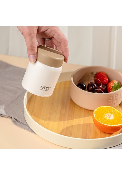 Tyeso Chief Anne Bebek Mama Vakumlu Termos Cep Boyu 280ml-Beyaz