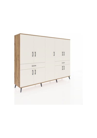 Hyperion Dolap 12 Raflı 2 Çekmeceli 8 Kapaklı 220x44x163 Çam-ayta Çam-aytaşı Hyperion Dolap 12 Raflı 2 Çekmeceli 8 Kapaklı 220x44x163 Çam-ayta Çam-aytaşı