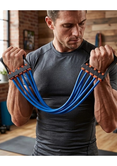 Fitness Direnç Lastiği Evde Spor İçin Çok Amaçlı Egzersiz Bandı Renkli