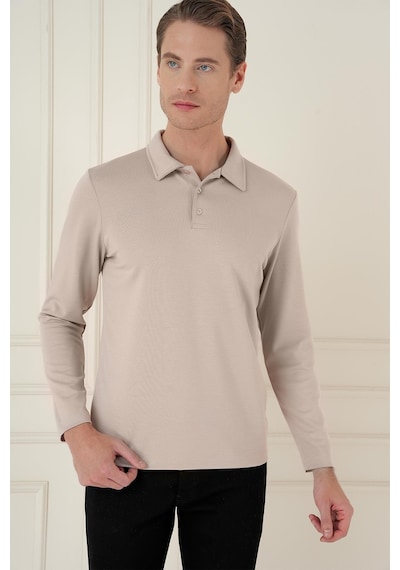 Efor Ts 893 Slim Fit Bej Spor T-shirt Bej