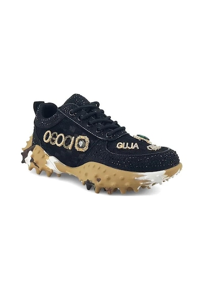 Guja 25y338-9 Taş Detaylı Fashion Kadın Sneakerspor Ayakkabı Siyah