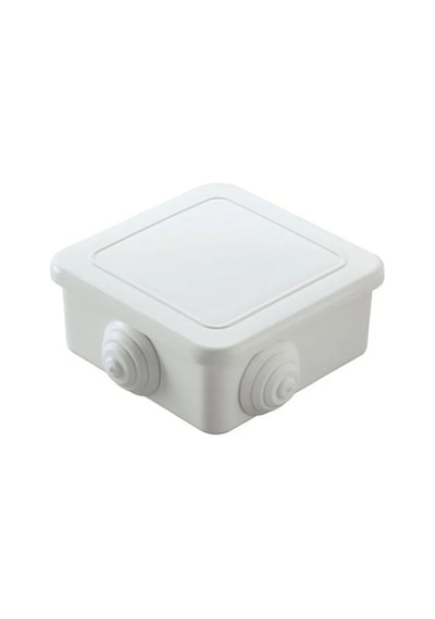 6'lı Set Beyaz Kare Buat Kutusu 85x85 Mm Pvc Duvar İçi Kablo Bağlantı Kutusu Elektrik Ek Kutusu