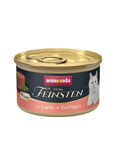 Animonda Vom Feinsten Somonlu Ve Kümes Hayvanlı Yetişkin Kedi Konservesi 85 Gr
