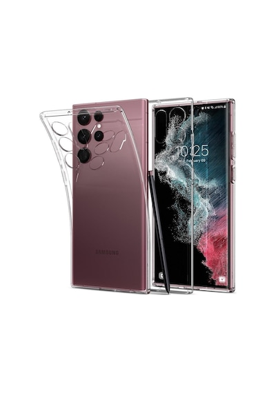 Samsung Galaxy S22 Ultra İle Uyumlu Kılıf Şeffaf Kamera Korumalı Esnek Silikon Telefon Kılıfı Kapak