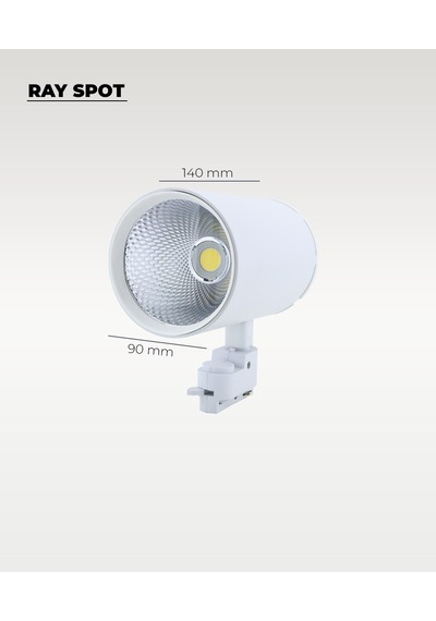 40w Döküm Kasa Beyaz Ray Spot 3200k Sarı Işık - Titreşim Yapmaz Beyaz