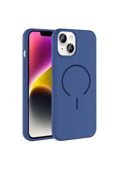 Zore İphone 13 Kılıf M-safe Şarj Özellikli Nvth Meta Kapak - Lacivert