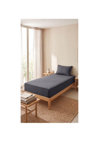 Tek Kişilik Lastikli Çarşaf Takımı 1 Lastikli Çarşaf 100 X 200 1 Yastık Kılıfı 50 X 70 Antrasit - 717405300 Antrasit