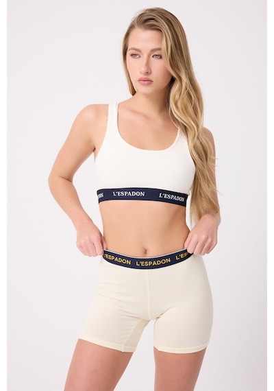 Athleshorts Yüksek Bel Kadın Uzun Boxer Şort-3273 Krem