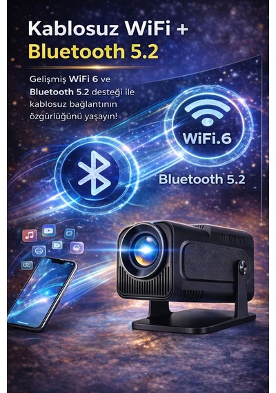Hy320 Mini 4k Android Taşınabilir Akıllı Projeksiyon Cihazı
