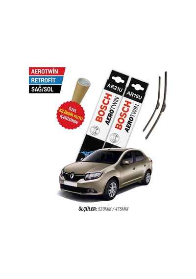 Renault Symbol Silecek Takımı 2013-2016 Bosch Aerotwin