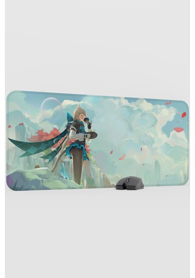 Lynette Genshin Impact Anime Oyuncu V3 - 90x40 Xxl Gaming Mouse Pad Fare Altlığı