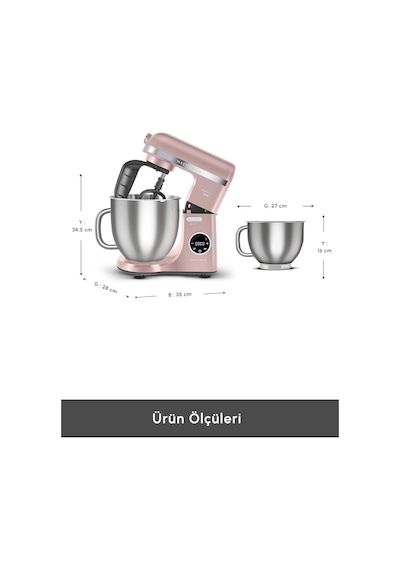 Karaca Mastermaid Chef Ultra D2000 W Dijital Ekranlı Hamur Yoğurma Makinesi