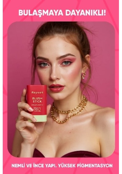 Royues Nemlendiricili Stick Krem Allık 04 Pink