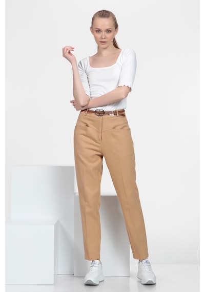 Cigarette Fit Pantolon Camel