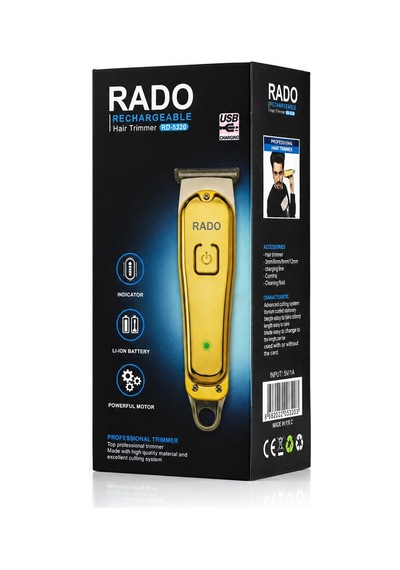 Rado Rd-3638 Saç Sakal Kesme Ve Traş Makine 3 Kesim Tarak T Bıçak Yağ Şişe Usb Sarjlı Diğer