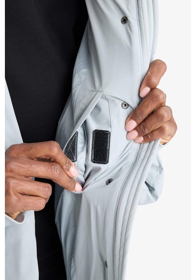 Defacto Su İtici Regular Fit Dik Yaka Reglan Kol Kışlık Şişme Mont A1550AX23AU Gri