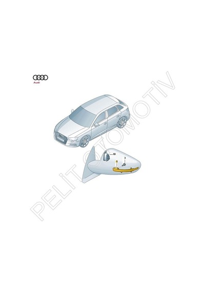 Audi A3 Sağ Ayna Sinyali 8v0949102b 2013 - 2021
