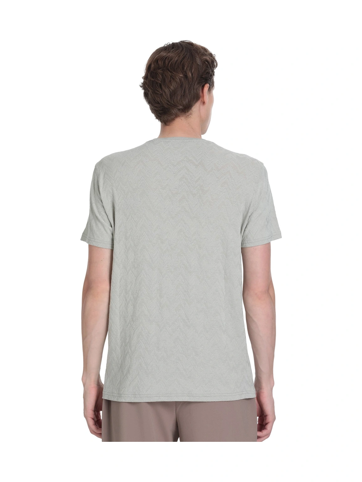 Hatemoğlu Haki Regular Fit Bisiklet Yaka Tişört 35798 497062