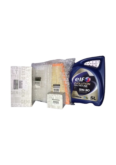 Elf Evoution Full-Tech Fe 5W-30 Motor Yağı 5 L + Renault Fluence 1.5 Dci Mais Yağ Bakım Seti(2010-2016)